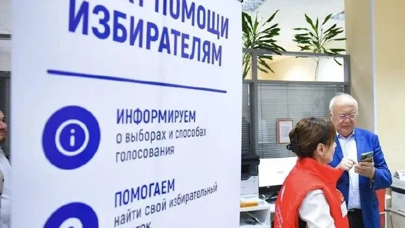 В Химках волонтеры помогают избирателям на выборах