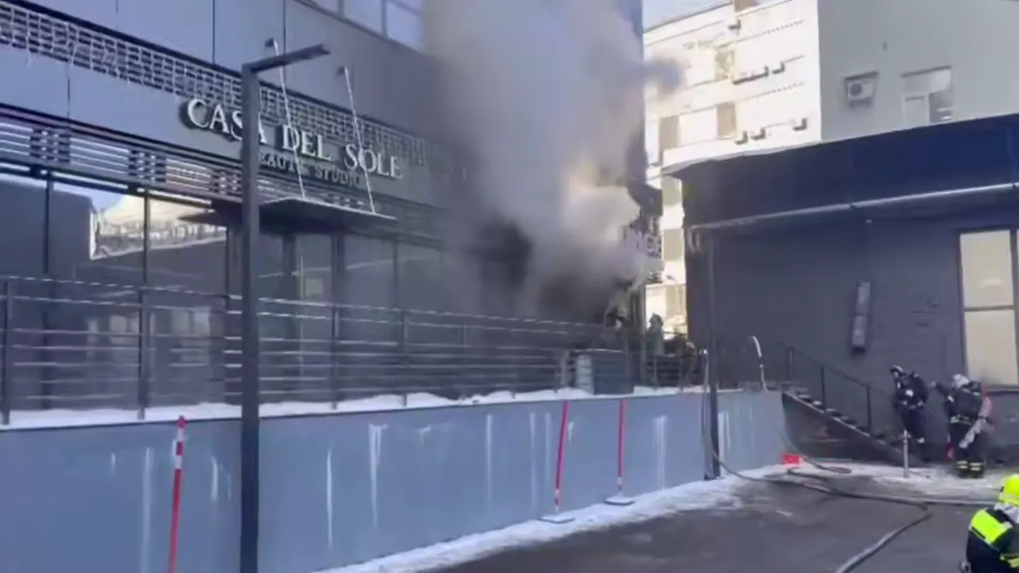 Появилось видео пожара в кальянной «Мята Lounge» в Москве