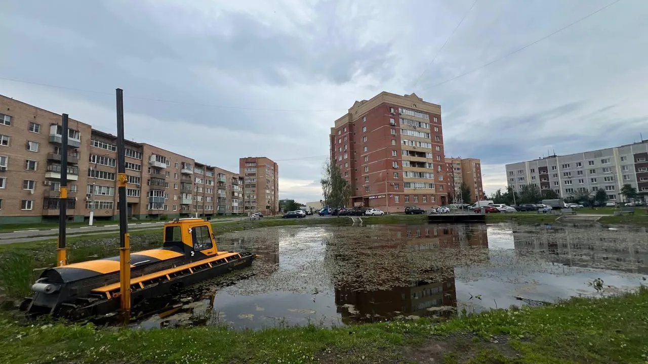 В Шатуре приступили к очистке пруда