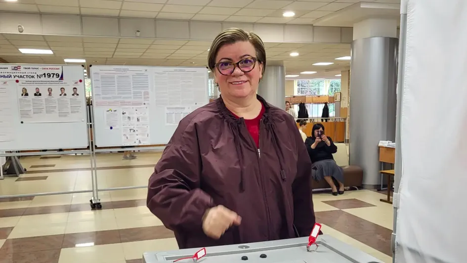 Первый зампредседателя Мособлдумы Лазутина проголосовала на выборах в Одинцове