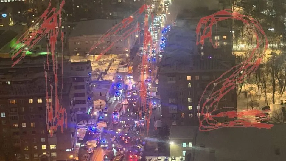 Площадь пожара в доме на Пресненском Валу выросла до 300 кв м