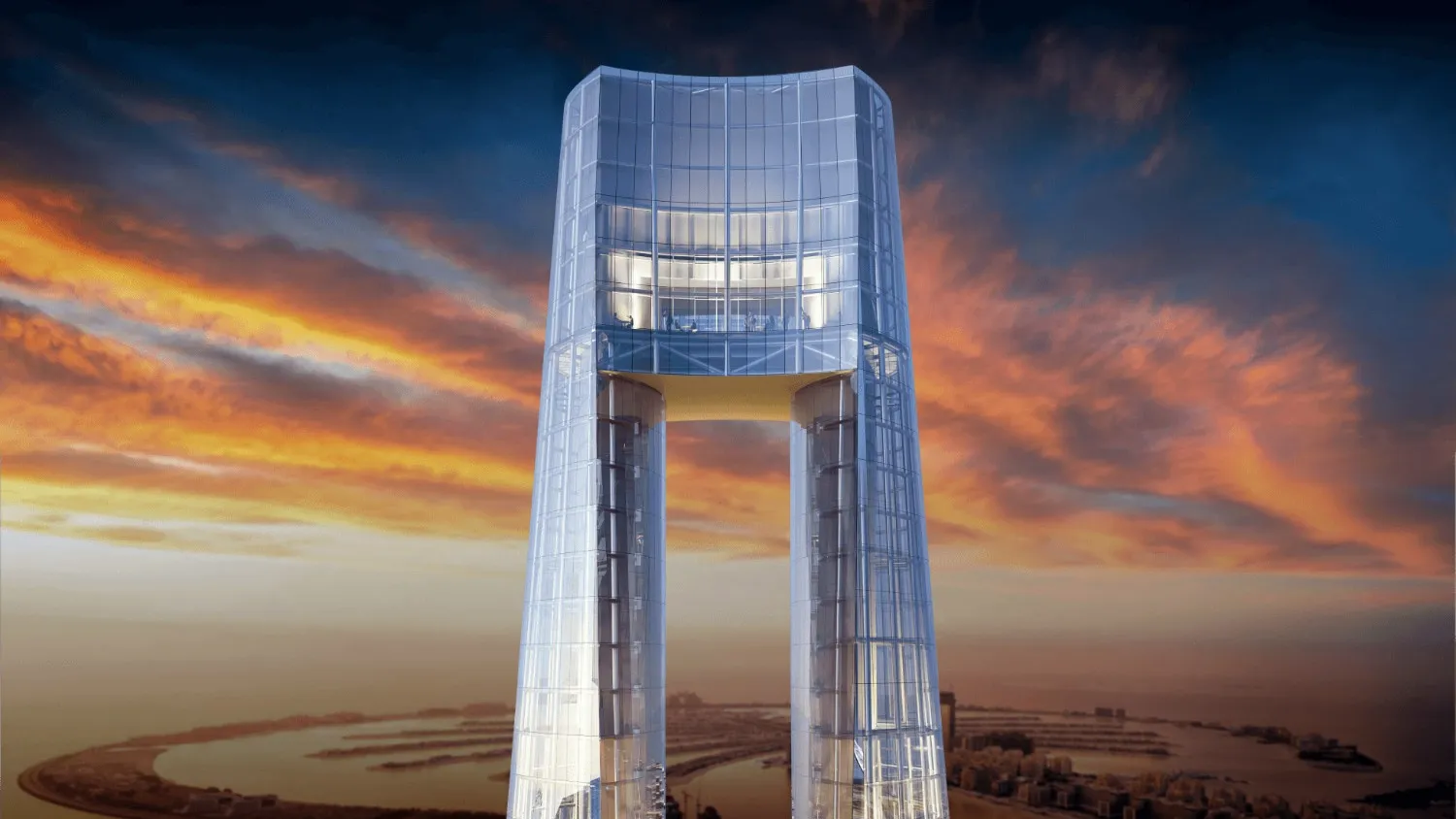 В Дубае в ОАЭ заработал высочайший отель в мире