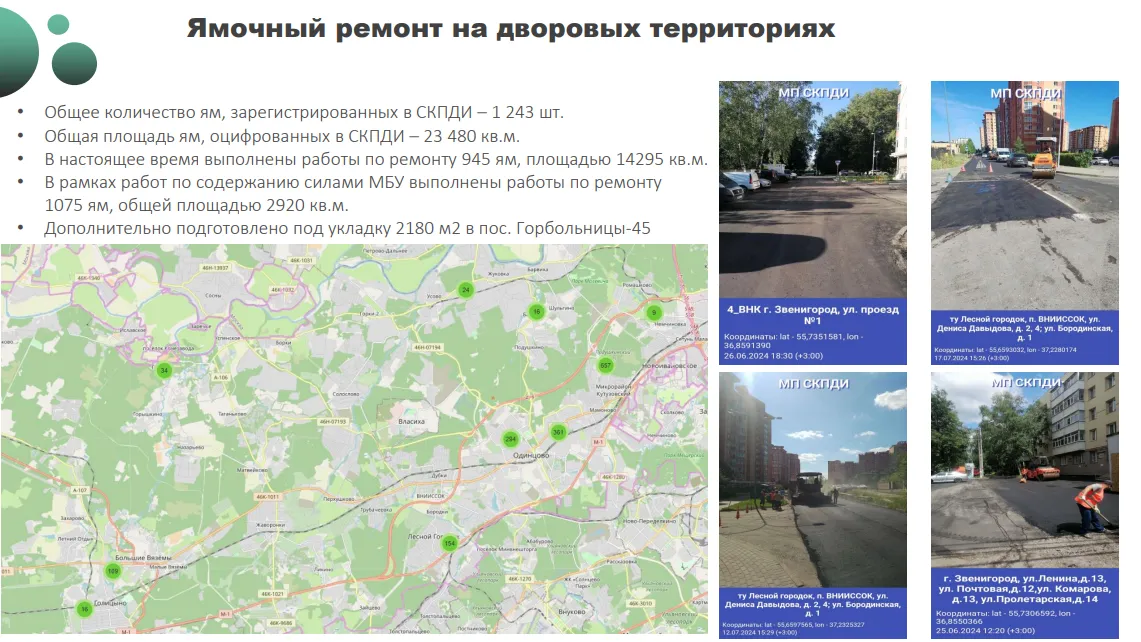 В Одинцовском округе асфальт отремонтируют на 18 дворовых территориях