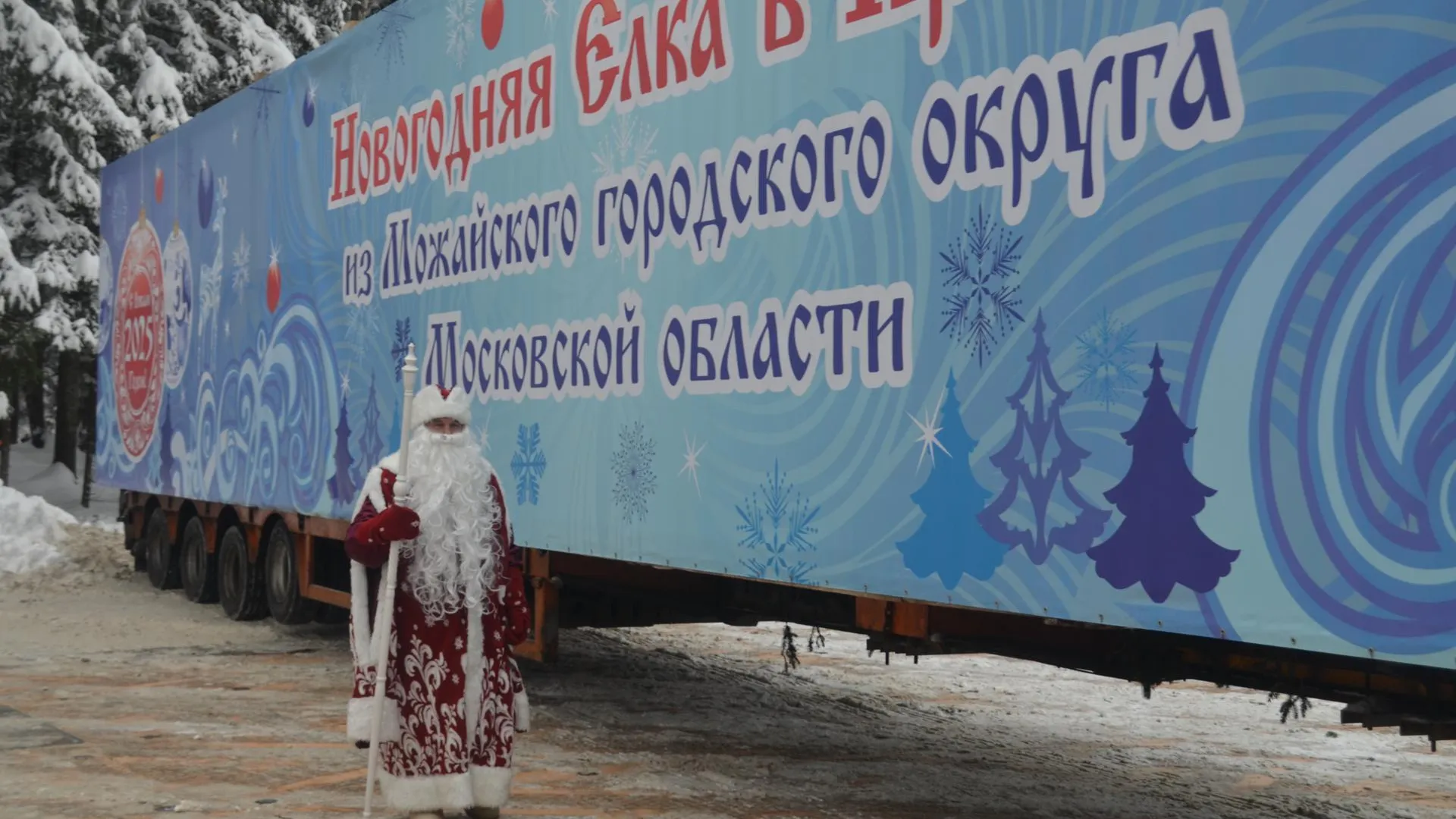 Главная новогодняя ель страны отправилась в Кремль