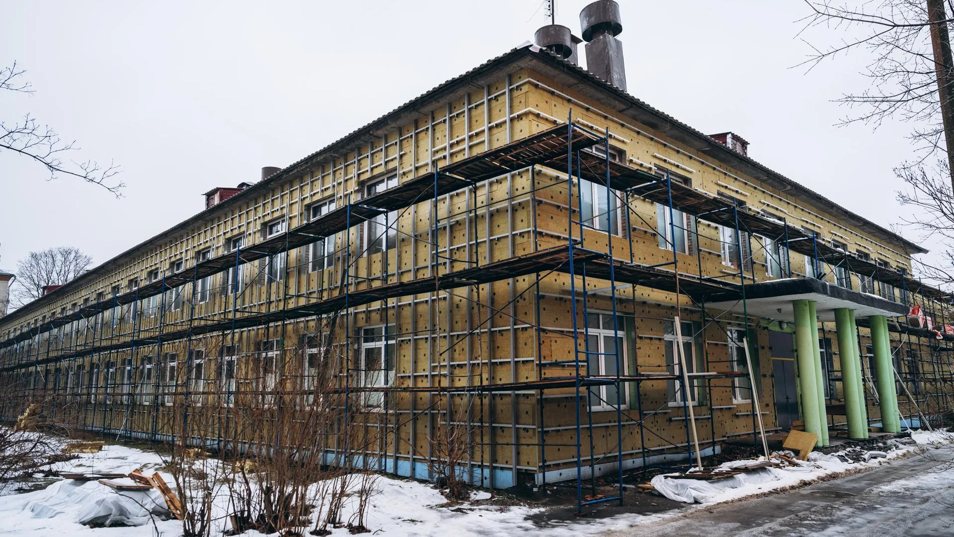 В школе № 24 подмосковного поселка Монино начался капремонт