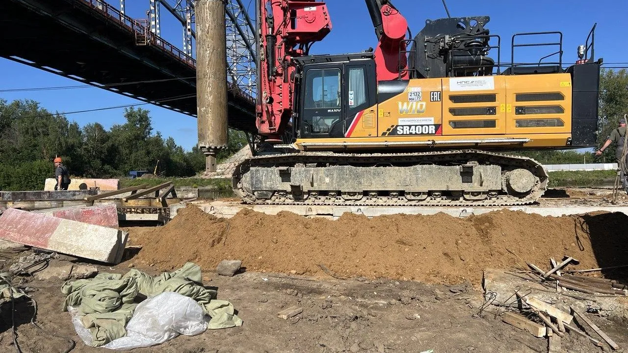 На Рогачевском мосту в Дмитрове начали устройство подпорной стенки
