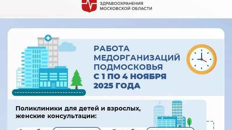 Жителям Подмосковья рассказали о графике работы медучреждений в праздники