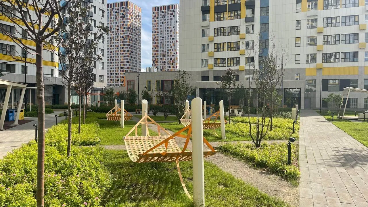 В квартале «Спутник» Подмосковья завершено благоустройство внутреннего двора