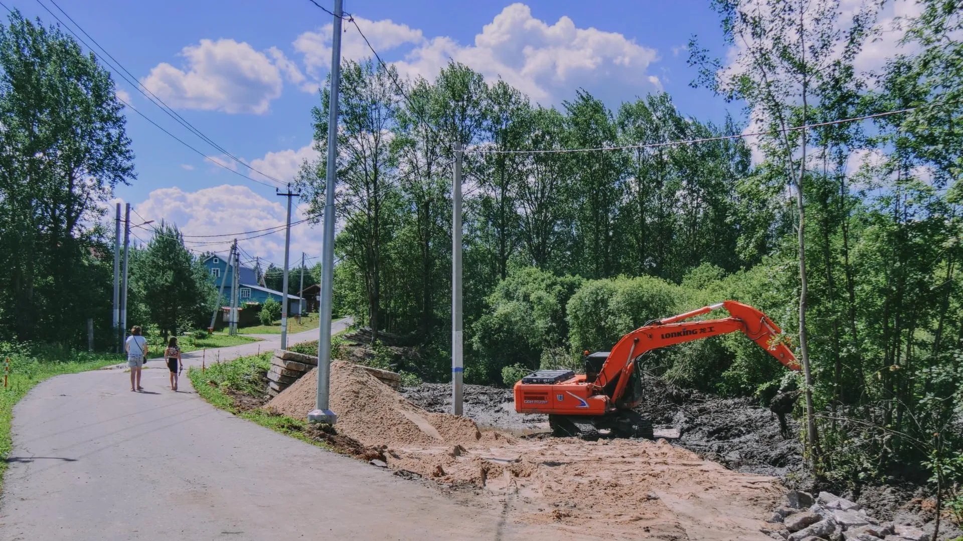 В деревне Маврино Щелкова начался капитальный ремонт моста