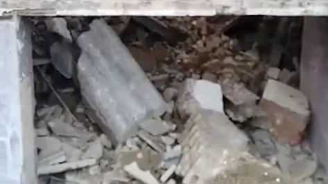 Опубликовано видео с места обрушения здания в Сергиево‑Посадском округе