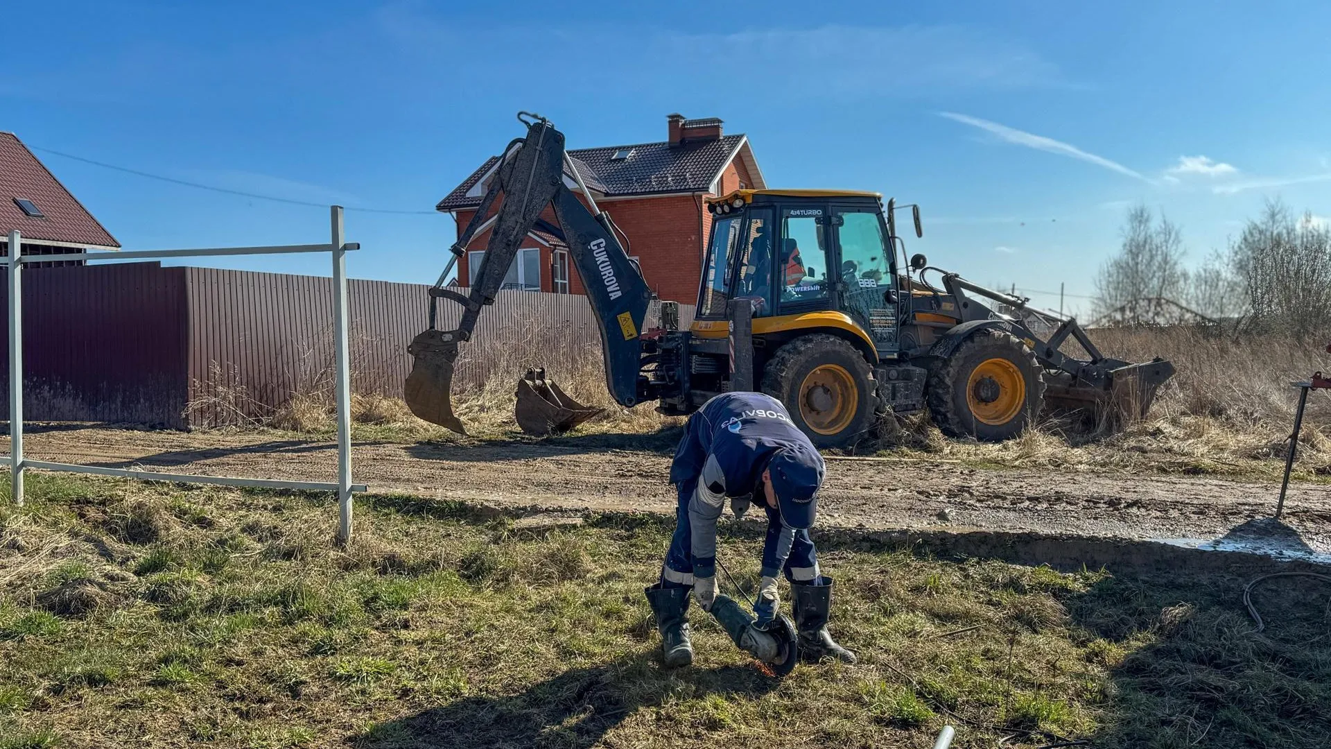В селе Акатьево Коломны продолжаются работы по догазификации частных домов
