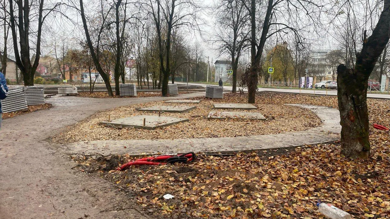 Сквер на Социалистической улице в Рузе готовится к открытию