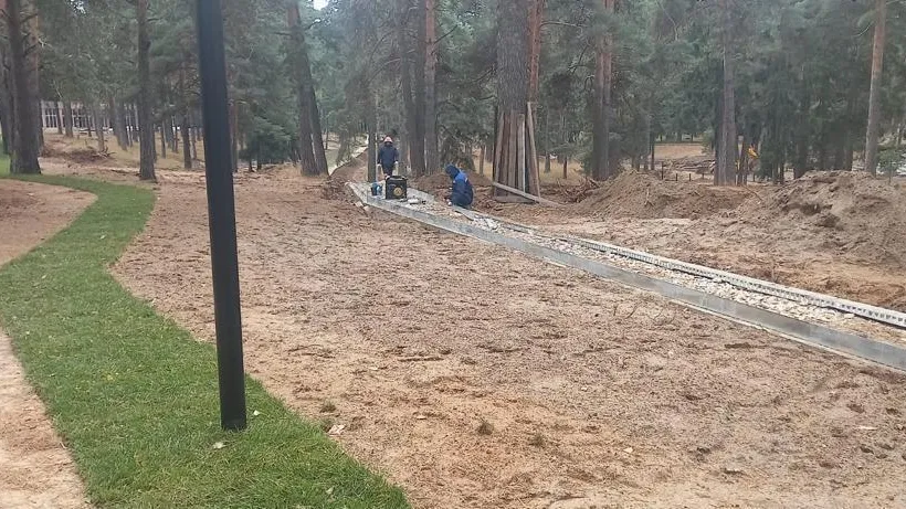 Благоустройство парка культуры и отдыха в Жуковском завершено почти на 50%