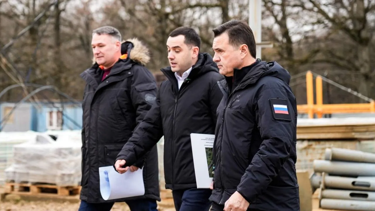 Воробьев: школа в мкрн Климовск Подольска строится по президентскому нацпроекту