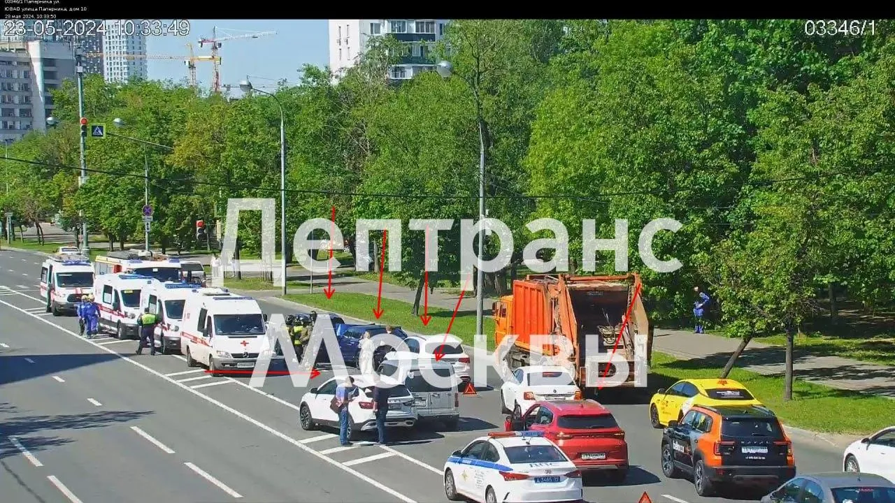 Массовая дорожная авария произошла на юго-востоке столицы