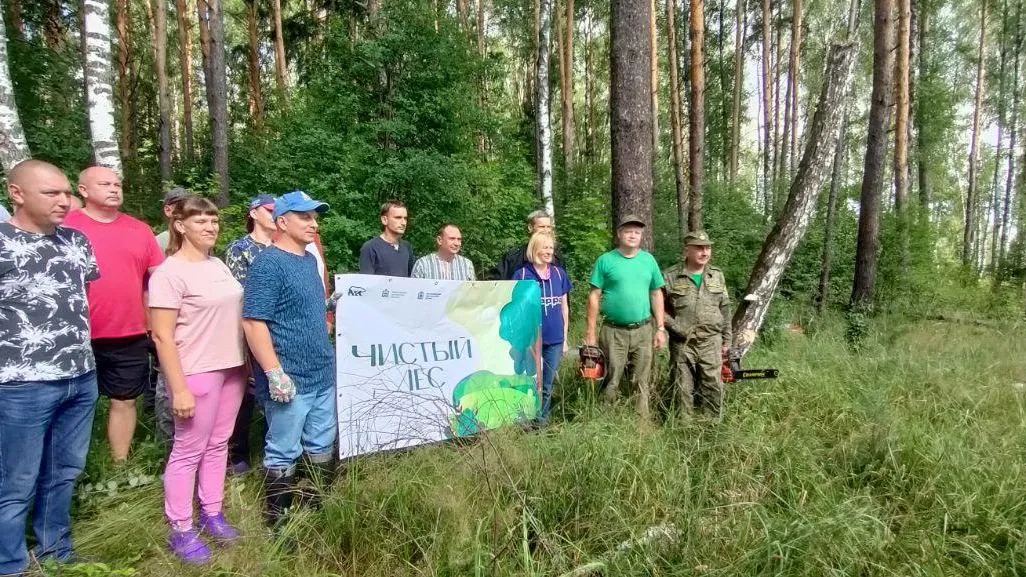 В акции «Чистый лес» вблизи Луховиц приняли участие порядка 50 человек