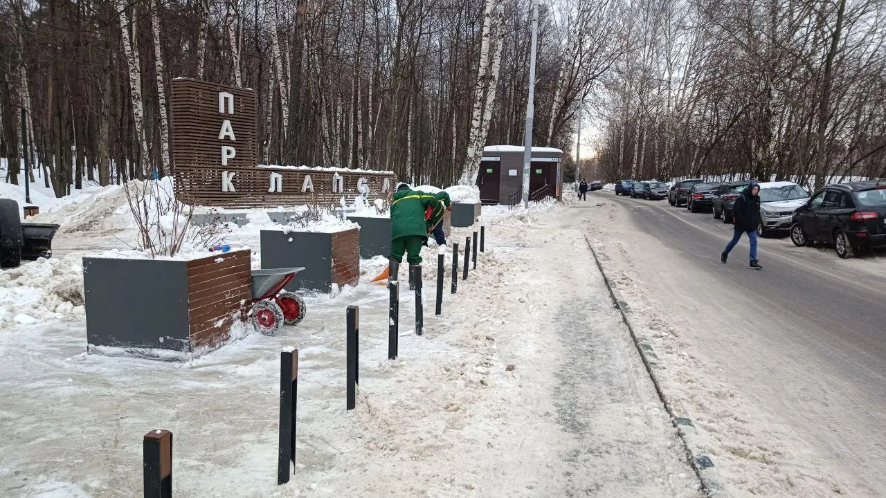В парках Подмосковья убрано свыше 15 тыс кубометров снега за неделю