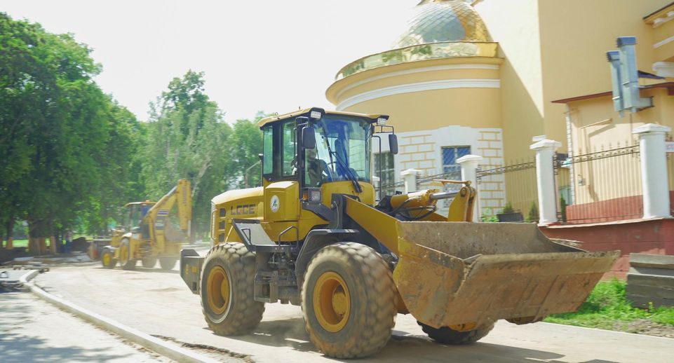 В Кашире продолжается благоустройство Советской улицы