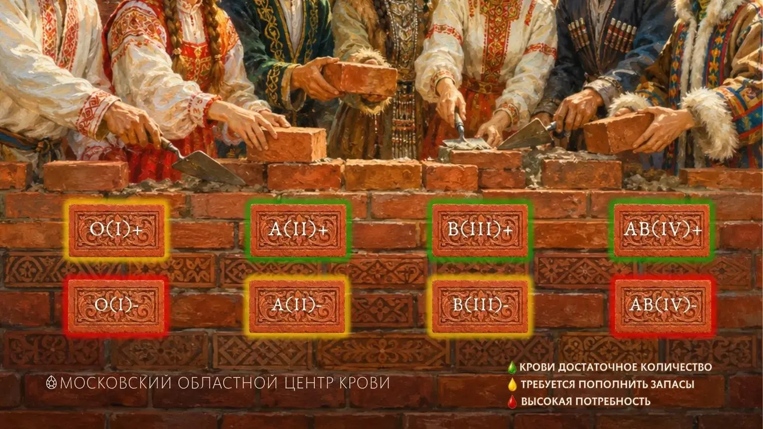 Центр крови Подмосковья пригласил доноров с I и IV отрицательными группами
