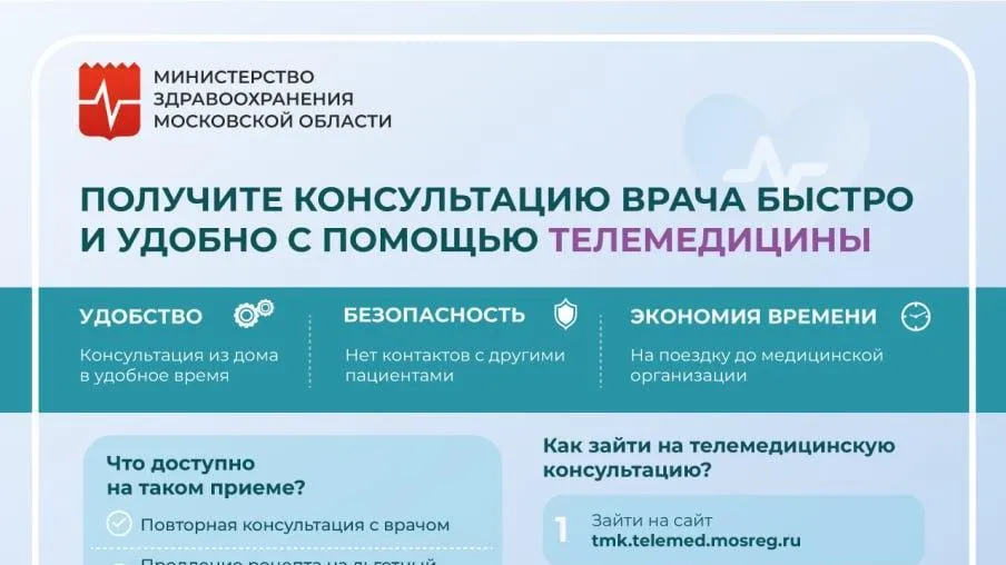 В Подмосковье записаться на телемедицинскую консультацию стало легче