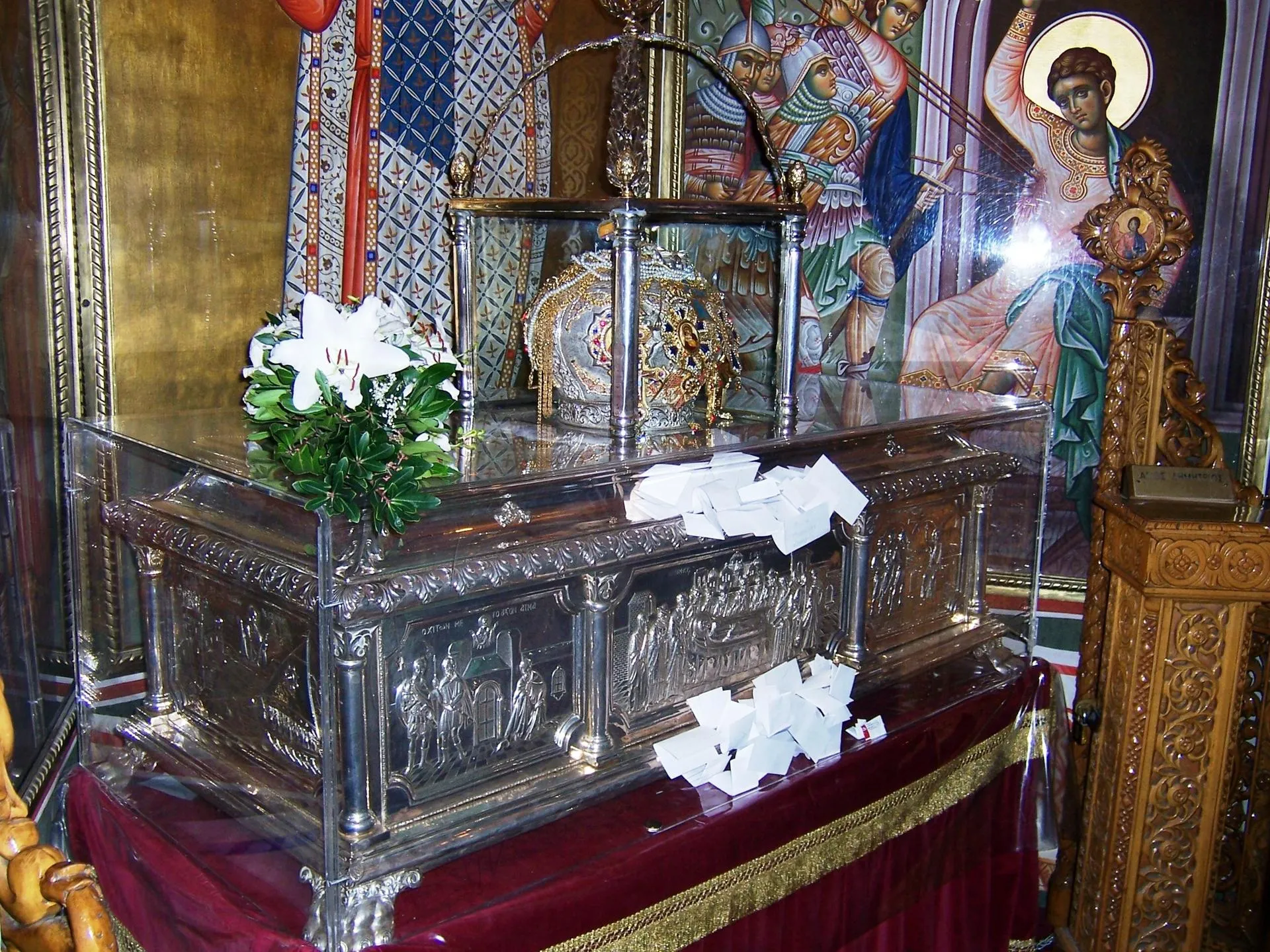 Рака с мощами святого Дмитрия Солунского, Салоники