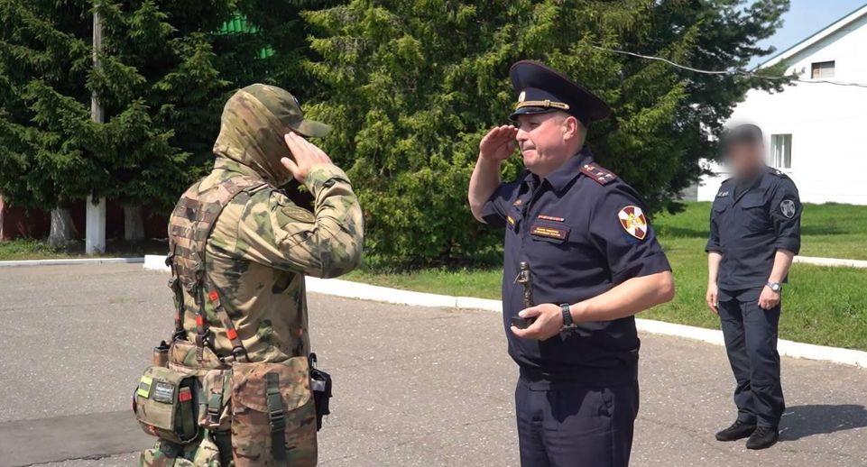 В Реутове встретили спецподразделения Росгвардии, вернувшиеся из зоны СВО