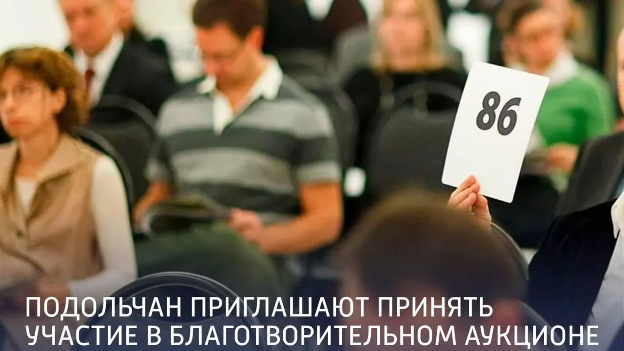 Жителей Подольска 16 декабря приглашают поучаствовать в благотворительном аукционе