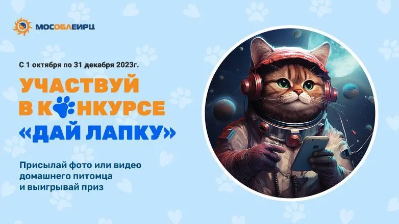 Жителей Подмосковья и их питомцев приглашают поучаствовать в конкурсе «Дай лапку»