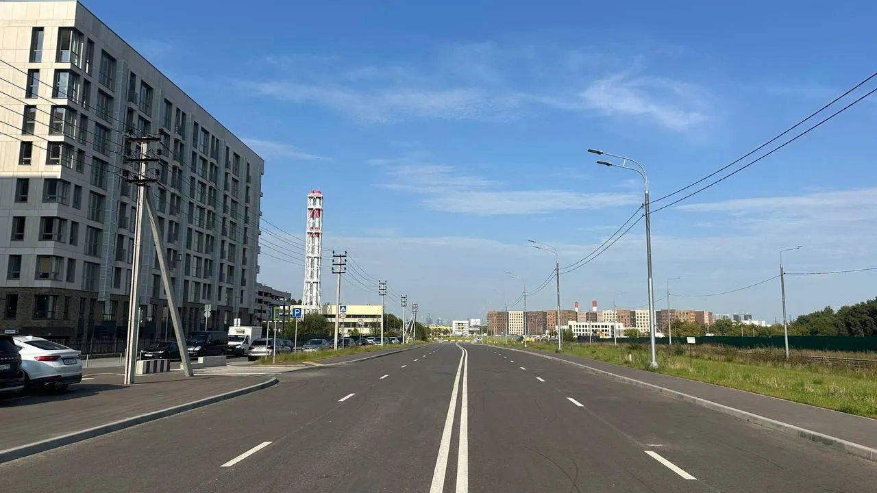 Дорога к центру «Сколково» от транспортной развязки на 50 км МКАД готова на 2/3