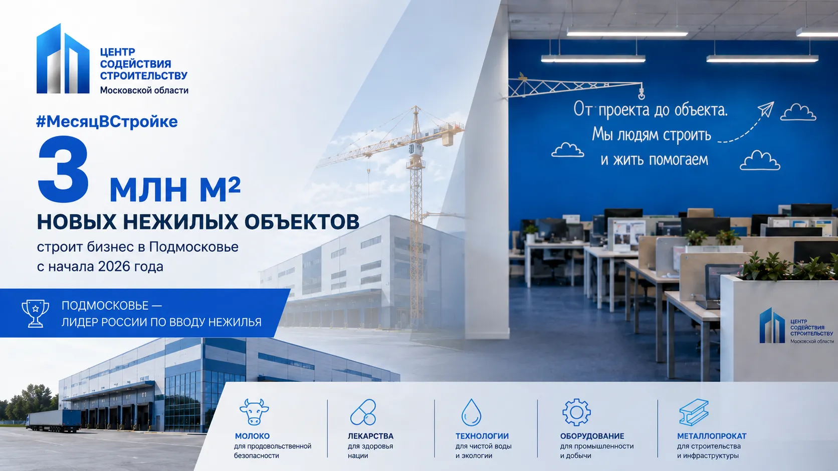 В Подмосковье с начала 2026 года выдали 912 разрешений на стройку
