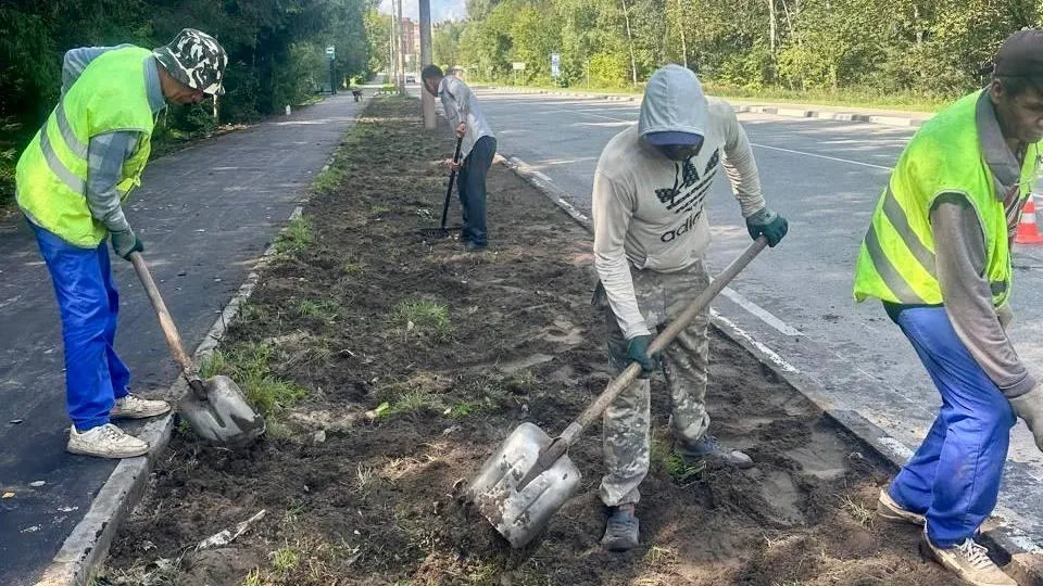 В Дубне активно благоустраивают тротуары